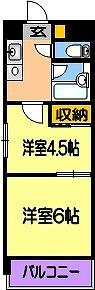 スフィンクス喜元ビル 403｜熊本県熊本市中央区南熊本３丁目(賃貸マンション2K・4階・26.44㎡)の写真 その2