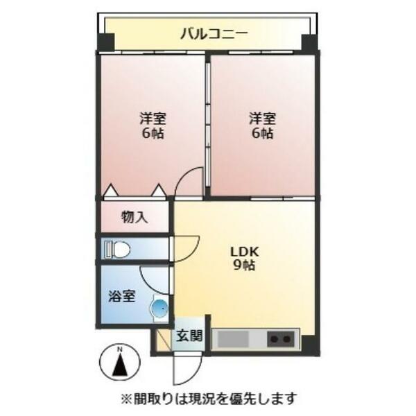 トーマス宇茂佐 602｜沖縄県名護市字宇茂佐(賃貸アパート2LDK・6階・40.50㎡)の写真 その2