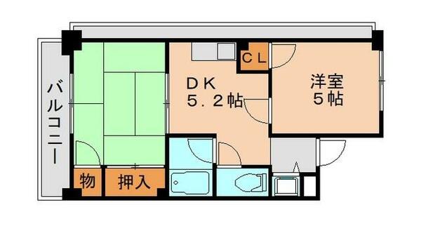 福岡県福岡市博多区千代４丁目(賃貸マンション2DK・13階・33.84㎡)の写真 その2