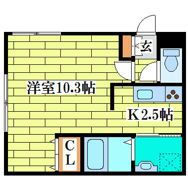 ＣＡＳＡ清田｜北海道札幌市清田区清田三条１丁目(賃貸マンション1K・3階・31.19㎡)の写真 その2