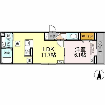 アーバンライフ｜神奈川県川崎市高津区新作３丁目(賃貸アパート1LDK・1階・40.46㎡)の写真 その2