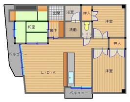 三愛ビル３ - ｜ 長崎県長崎市平和町（賃貸マンション3LDK・4階・66.24㎡） その2