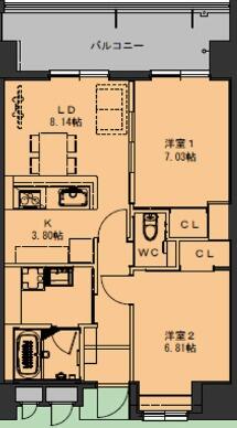 ＨＡＺＵ　ＧＲＡＮＤＥ 9B｜鹿児島県鹿児島市新屋敷町(賃貸マンション2LDK・9階・57.43㎡)の写真 その1