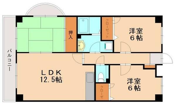 リバーサイド篠栗｜福岡県糟屋郡篠栗町田中２丁目(賃貸マンション3LDK・4階・68.90㎡)の写真 その2