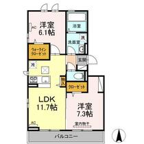 マノワール南町  ｜ 愛媛県松山市南町１丁目（賃貸アパート2LDK・1階・57.16㎡） その2