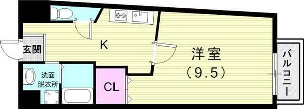 兵庫県西宮市甲子園七番町(賃貸マンション1K・5階・31.15㎡)の写真 その2