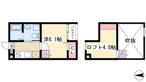 ｒｅｖｅ野並 102｜愛知県名古屋市天白区野並１丁目(賃貸アパート1K・1階・22.00㎡)の写真 その2