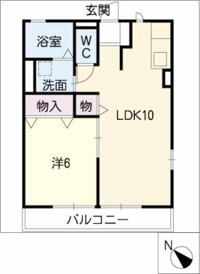 メゾン　ハピネス｜愛知県江南市高屋町十六田(賃貸アパート1LDK・1階・40.30㎡)の写真 その2