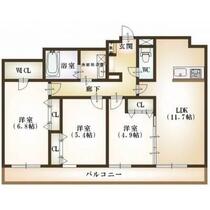 カーネ米山  ｜ 新潟県新潟市中央区米山５丁目（賃貸マンション3LDK・6階・68.55㎡） その2