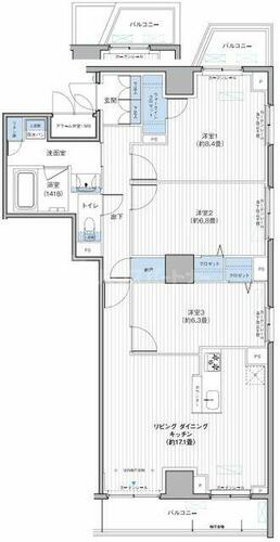 同じ建物の物件間取り写真 - ID:213099319484