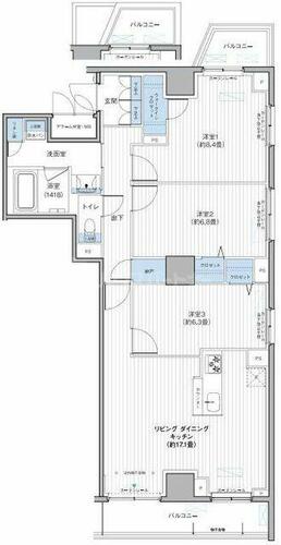 同じ建物の物件間取り写真 - ID:213099319353