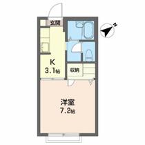 サンライズ 202 ｜ 岩手県一関市五十人町（賃貸アパート1K・2階・24.50㎡） その2