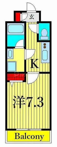 クレヴィスタ柴又 204｜東京都葛飾区柴又３丁目(賃貸マンション1K・2階・25.73㎡)の写真 その2