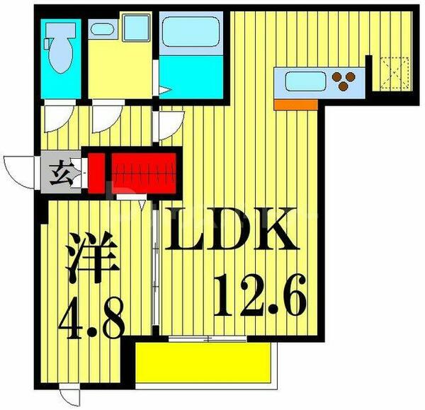 グラナーデ西亀有 301｜東京都葛飾区西亀有３丁目(賃貸アパート1LDK・3階・40.13㎡)の写真 その2