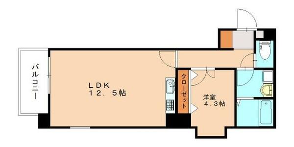 レクオス朋｜福岡県北九州市戸畑区新池１丁目(賃貸マンション1LDK・2階・41.59㎡)の写真 その2