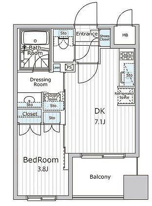 ビエラコート日本橋久松町 1104｜東京都中央区日本橋久松町(賃貸マンション1DK・11階・28.01㎡)の写真 その2