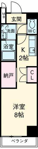 愛知県小牧市中央１丁目(賃貸マンション1SK・5階・35.00㎡)の写真 その2