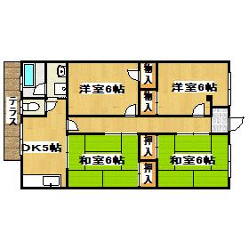 兵庫県明石市魚住町清水(賃貸アパート4DK・1階・69.00㎡)の写真 その2