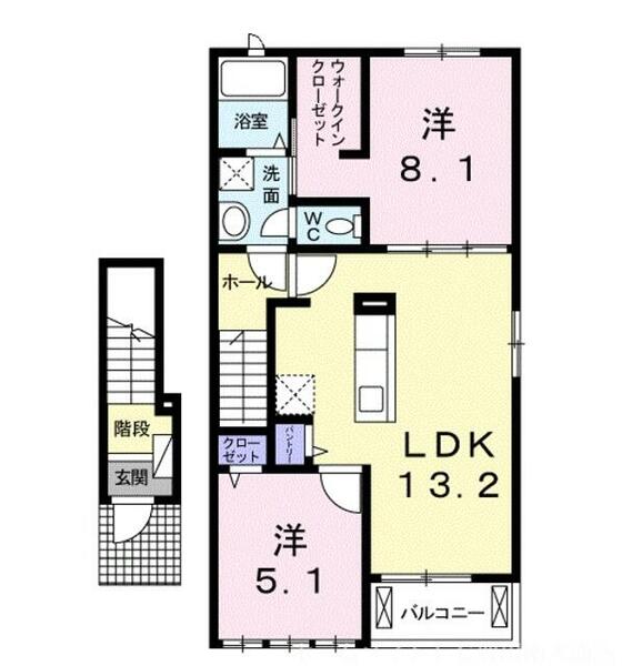 Ｓａｖｏｒｙ　Ｓｑｕａｒｅ　Ⅱ｜愛知県新城市字二本松(賃貸アパート2LDK・2階・58.70㎡)の写真 その2