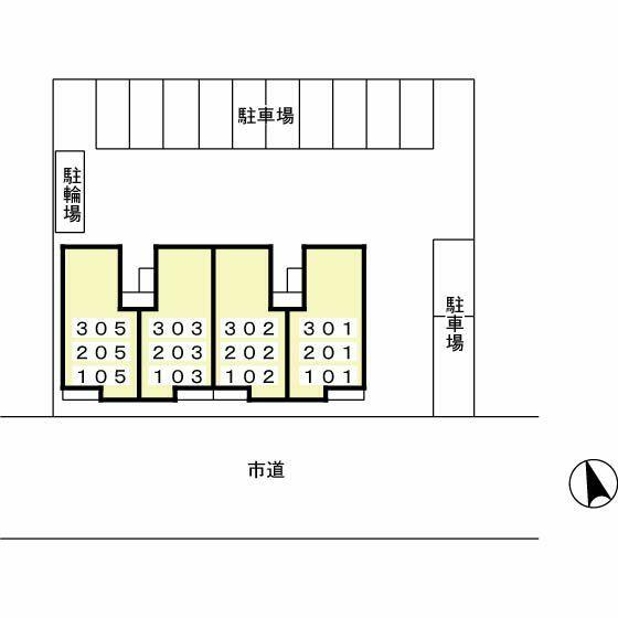 埼玉県吉川市中曽根２丁目(賃貸アパート2LDK・1階・51.56㎡)の写真 その4