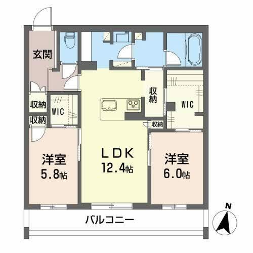 シャーメゾンコンフォーザ 303｜愛媛県四国中央市中曽根町(賃貸アパート2LDK・3階・70.55㎡)の写真 その2