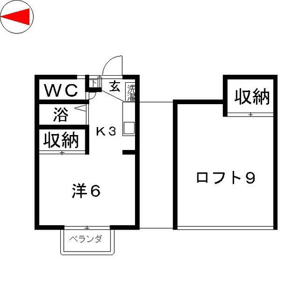 ポテトハウス B-1｜東京都国立市西２丁目(賃貸アパート1K・2階・19.44㎡)の写真 その2
