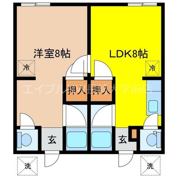 Ｌｉｆｅ泉｜長崎県長崎市泉２丁目(賃貸アパート1LDK・1階・34.00㎡)の写真 その2