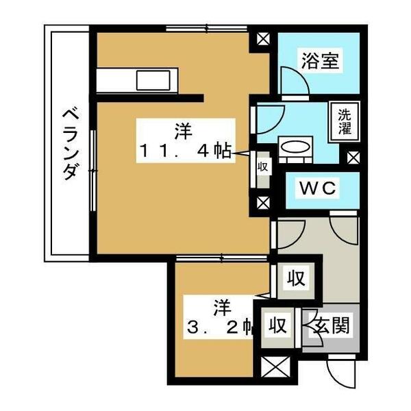 モダンヒルズ 401｜長野県長野市大字鶴賀(賃貸マンション1LDK・4階・40.42㎡)の写真 その2