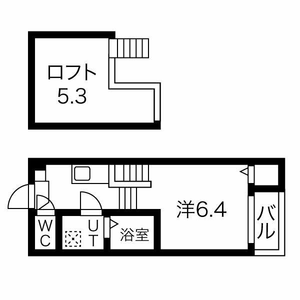 Ｙｕｕ－Ｔａｏ　姫宮町 203｜愛知県名古屋市瑞穂区姫宮町１丁目(賃貸アパート1K・2階・20.04㎡)の写真 その2