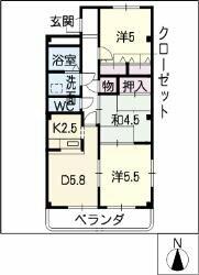 ウェンディＡ｜愛知県名古屋市緑区鎌倉台２丁目(賃貸マンション3DK・3階・55.00㎡)の写真 その2