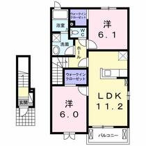 八重櫻Ｃ 204 ｜ 宮城県亘理郡亘理町逢隈牛袋字谷地添（賃貸アパート2LDK・2階・57.63㎡） その2