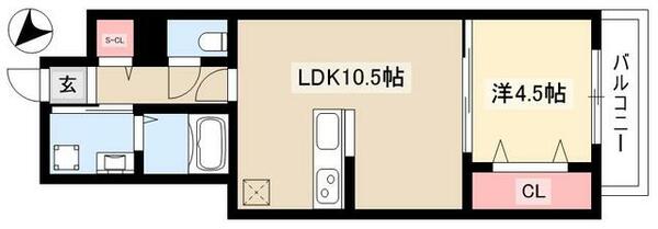 グランアビタシオンノリタケ 402｜愛知県名古屋市西区則武新町３丁目(賃貸マンション1LDK・4階・40.64㎡)の写真 その2