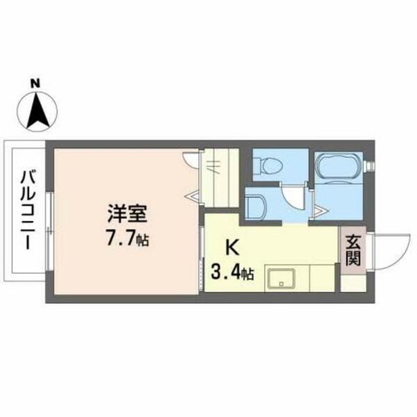 カーサ宮ノ前 0201｜京都府京都市左京区鹿ケ谷上宮ノ前町(賃貸アパート1K・2階・26.91㎡)の写真 その2