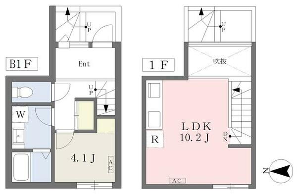 東京都新宿区南榎町(賃貸アパート1LDK・--・43.67㎡)の写真 その2