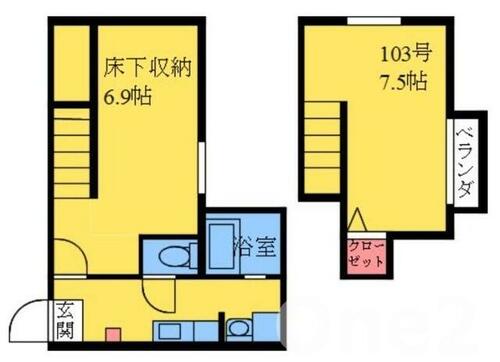 ポラリス七隈Ⅲの間取り