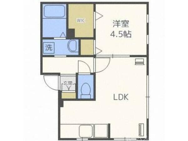 北海道札幌市中央区南十六条西１５丁目(賃貸マンション1LDK・2階・34.61㎡)の写真 その2