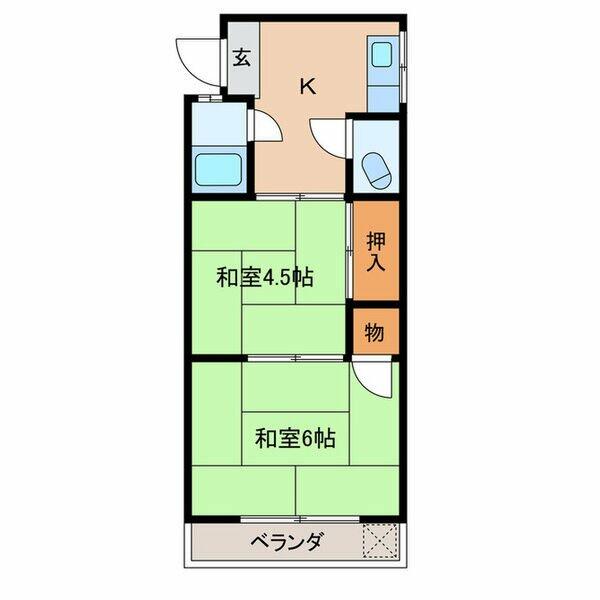 ルココン瓢箪山 206｜愛知県名古屋市守山区長栄(賃貸アパート2K・2階・29.72㎡)の写真 その2