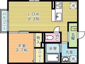 Ｍｏｒｅｐｌｕｓ砂津（モアプラス砂津） 305｜福岡県北九州市小倉北区砂津２丁目(賃貸アパート1LDK・3階・32.77㎡)の写真 その2