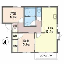 エスト芦屋Ａ 0202 ｜ 兵庫県芦屋市南宮町（賃貸アパート2LDK・2階・53.60㎡） その2