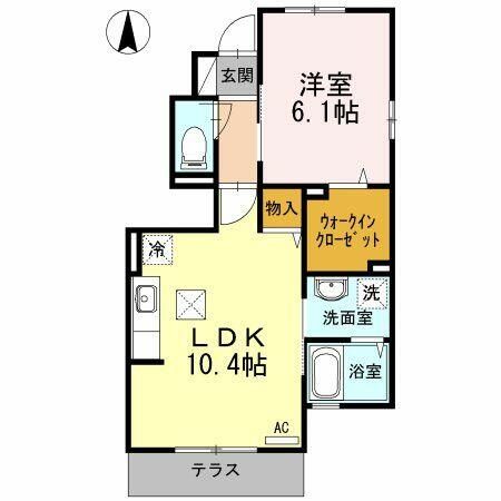 Ｒｅｖｅｕｒ　Ｃｏｎｓｔｅｌｌａｔｉｏｎ　Ｉ番館 103｜東京都世田谷区砧１丁目(賃貸アパート1LDK・1階・41.57㎡)の写真 その2