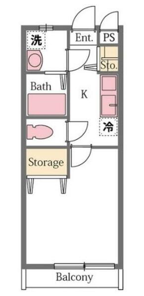 ローズガーデン｜埼玉県東松山市日吉町(賃貸アパート1K・1階・24.57㎡)の写真 その2