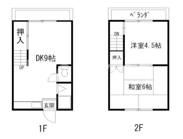 サンシティー国府｜徳島県徳島市国府町早淵(賃貸アパート2DK・1階・43.00㎡)の写真 その2