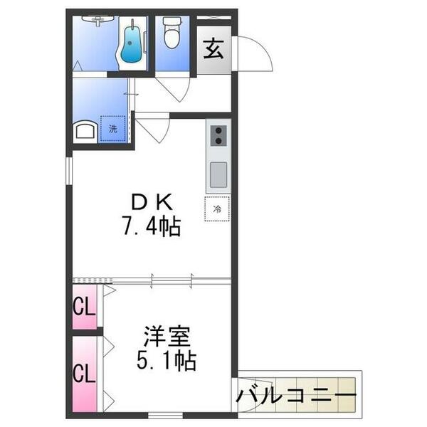 フジパレス我孫子西Ⅱ番館｜大阪府大阪市住吉区我孫子西１丁目(賃貸アパート1DK・2階・32.30㎡)の写真 その2