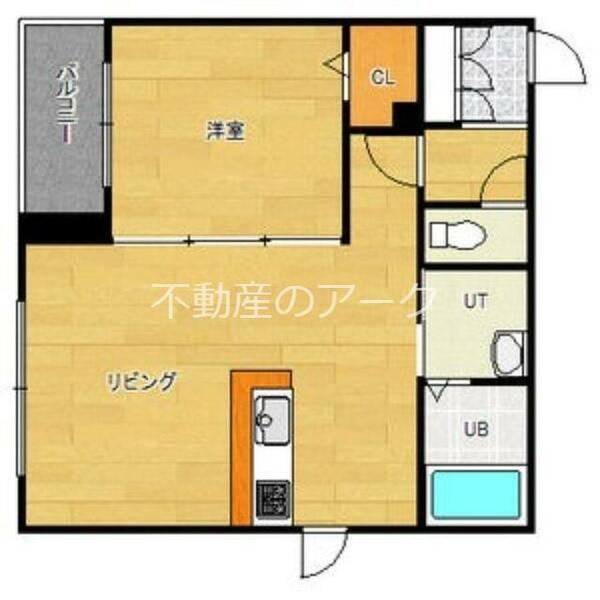 ミエル 401｜北海道札幌市北区麻生町６丁目(賃貸マンション1LDK・4階・38.45㎡)の写真 その2