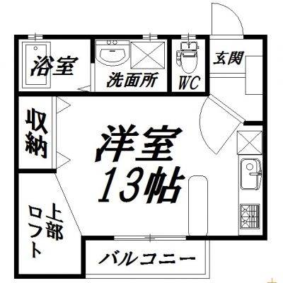 静岡県浜松市中央区助信町(賃貸アパート1R・1階・33.04㎡)の写真 その2