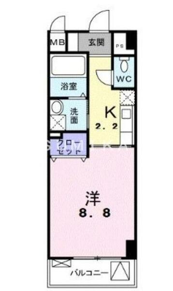 ネオ・ブリーズ｜岡山県岡山市北区中山下１丁目(賃貸マンション1K・5階・30.05㎡)の写真 その2