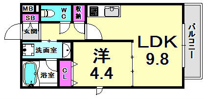 兵庫県西宮市甲子園口北町(賃貸マンション1LDK・1階・32.58㎡)の写真 その2