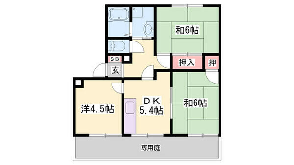 パインコートＳＥＩＷＡ　Ａ棟 201｜兵庫県高砂市曽根町(賃貸アパート3DK・2階・50.81㎡)の写真 その2