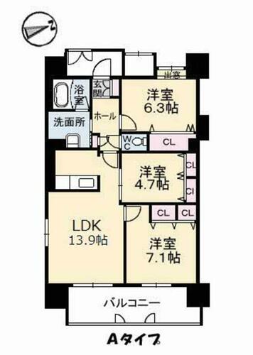 同じ建物の物件間取り写真 - ID:234023698119