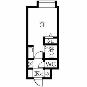 ファーロックコートＫ１８Ｋ１８ K401｜北海道札幌市中央区北十八条西１５丁目(賃貸マンション1K・4階・20.70㎡)の写真 その2